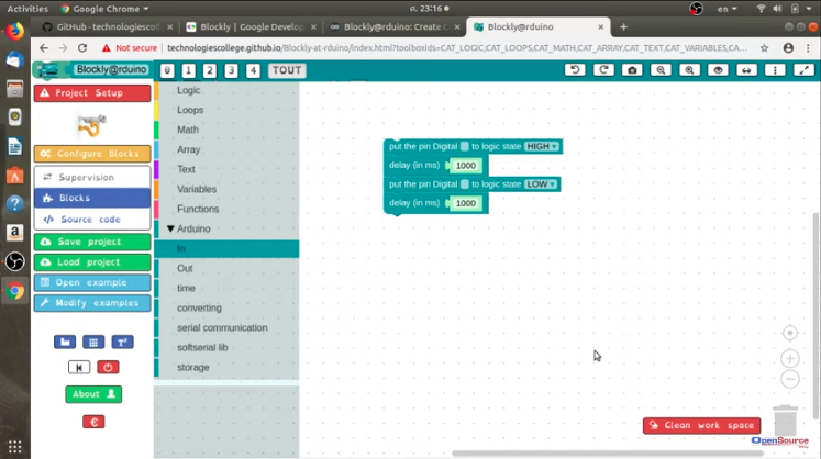 เขียนโปรแกรมควบคุมให้ arduino ด้วย Blockly