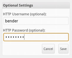 HTTP Authentication Support